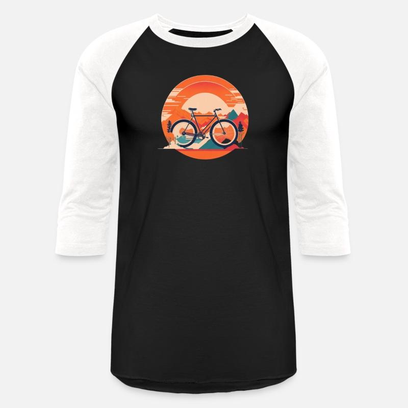 a bike with sunset background