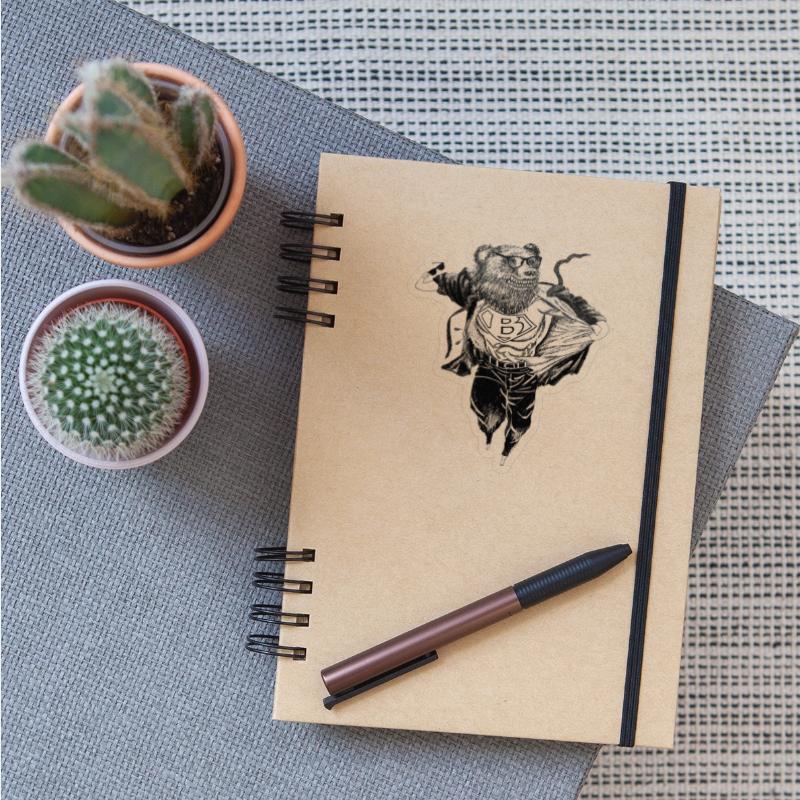 Bear, Grizzly, black, Super Hero! Parody Fun art!