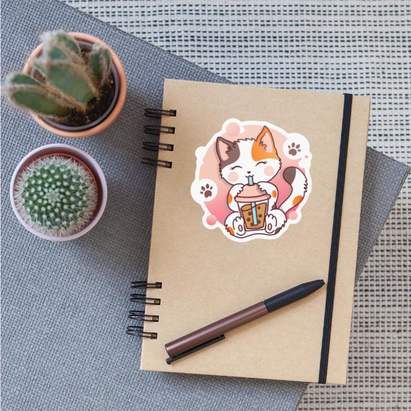 Cat Boba Tea Bubble Tea Anime Kawaii Neko