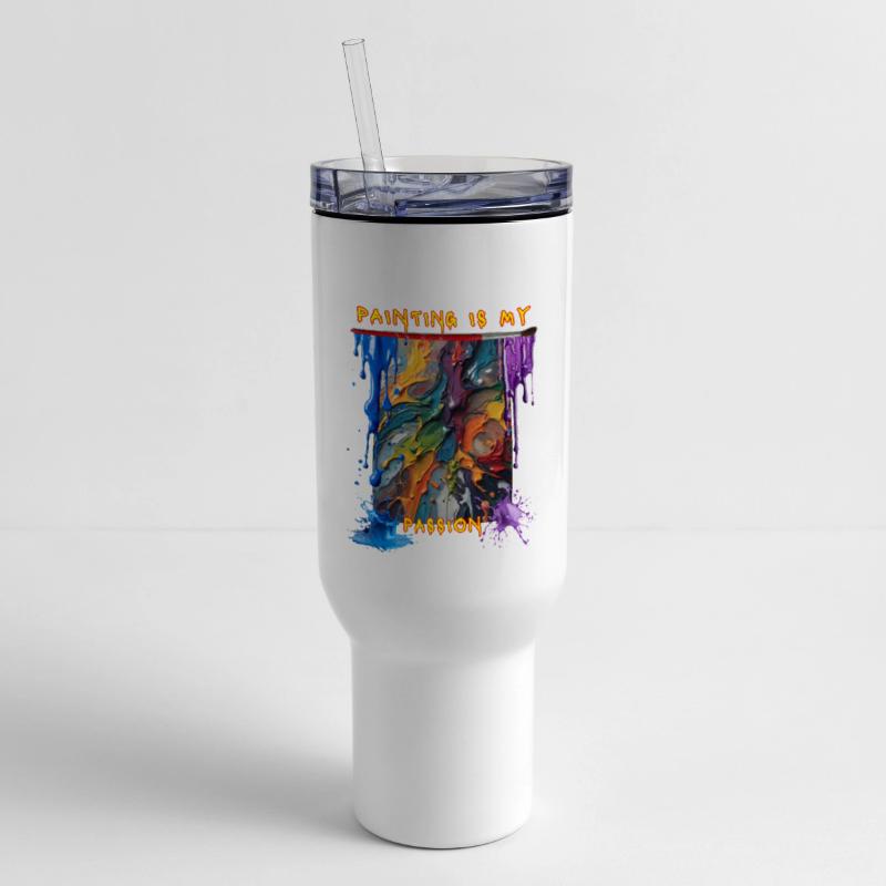 Colorful art and leaking paints