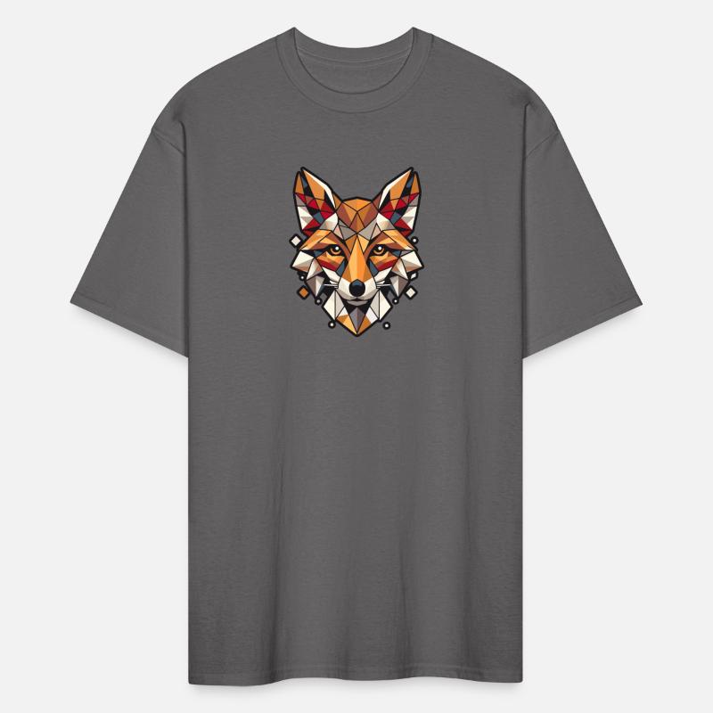 Colorful, geometric fox head - polygon motif