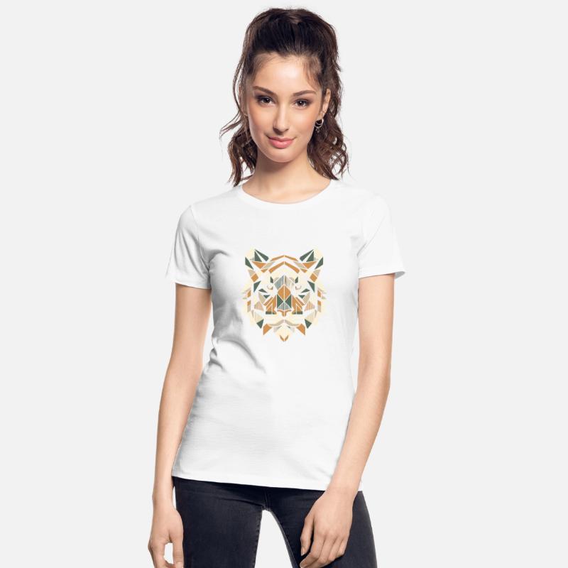 Colorful, geometric tiger head - polygon motif