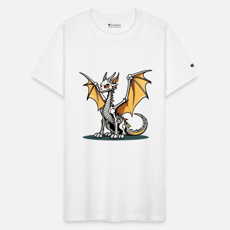 Cute Skeleton Dragon Illustration