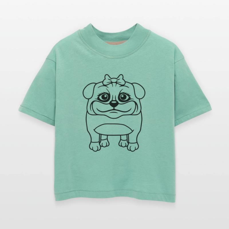 Dog Pug Girl Pretty Bow Woman Female Cute Funny