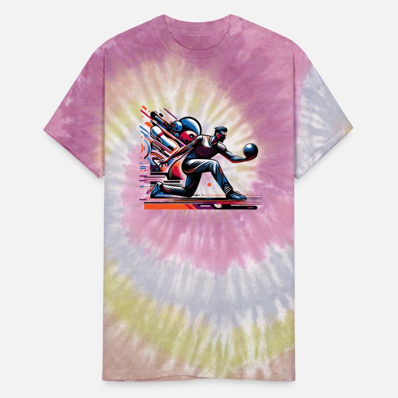 Dynamic, colorful bowlers in action