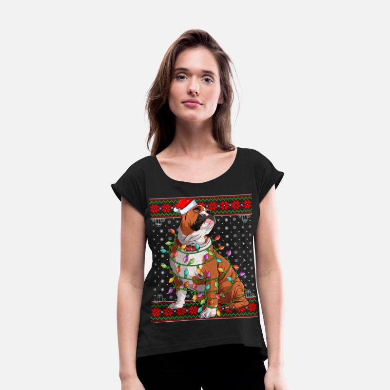 English Bulldog Dog Ugly Christmas Lights