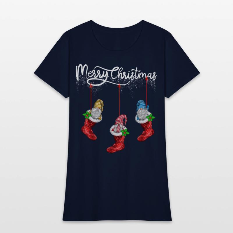 Funny Gnomes In Christmas Sock Merry Christmas