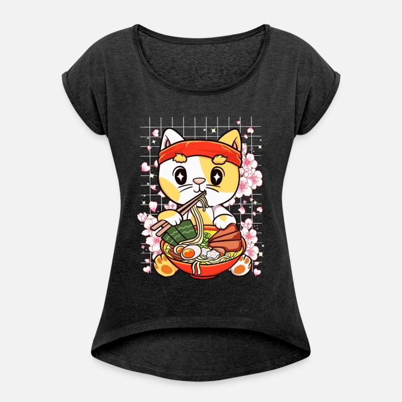 Gatito Comiendo Ramen Kawaii Anime