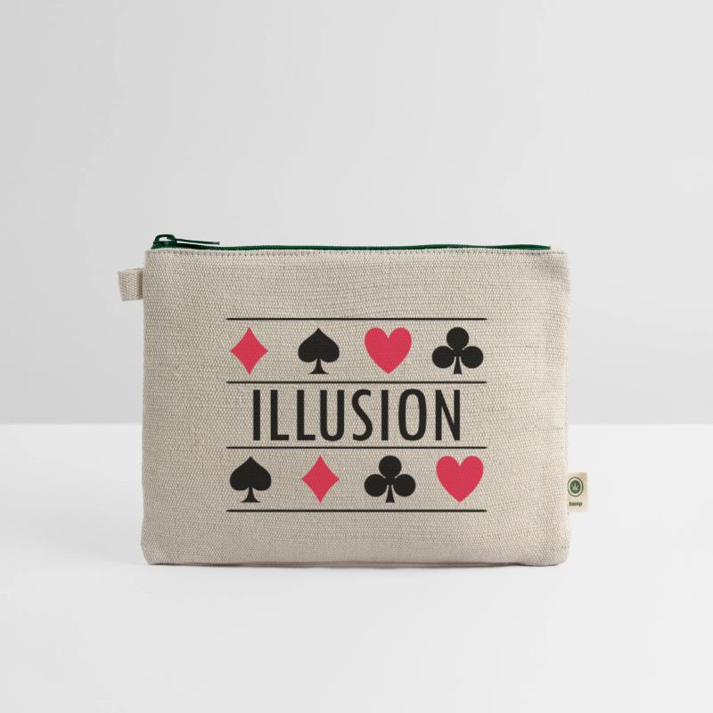 Illusion with card symbols spell magic poker