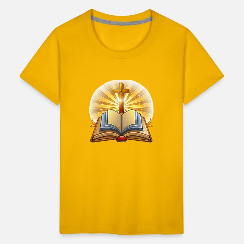 Open bible with cross