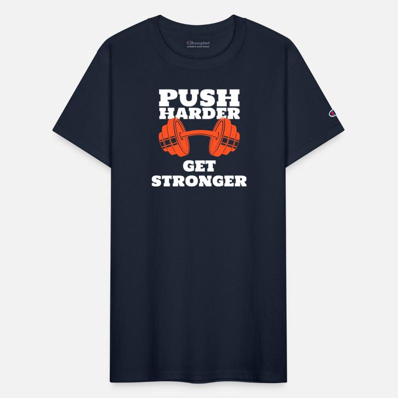 Push Harder Get Stronger Fitness Quote