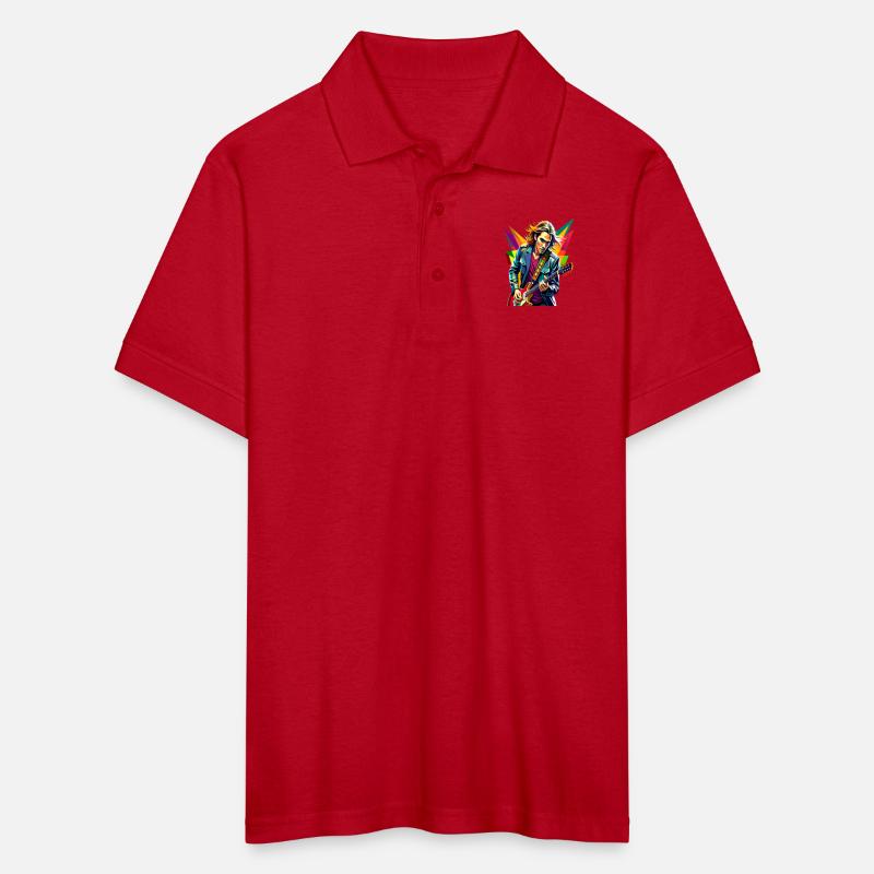 Vibrant Guitarist in Motion