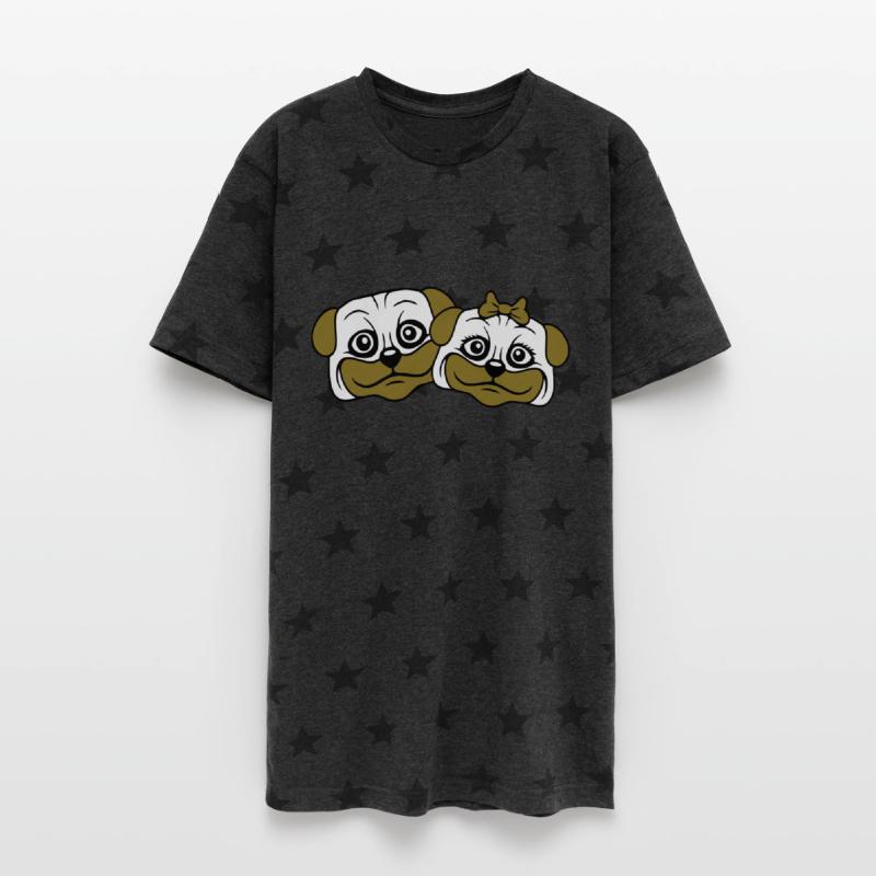 2 Dog Pug Man Woman Couple Two Love Valentines Day