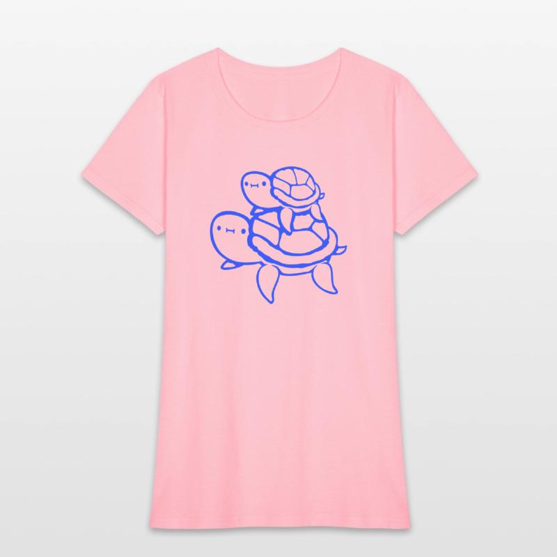 2 turtles child dad mom father mother family cute