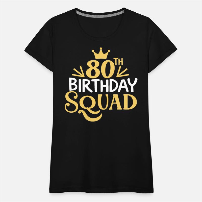 80th Birthday Squad Party Funny Bday Matching