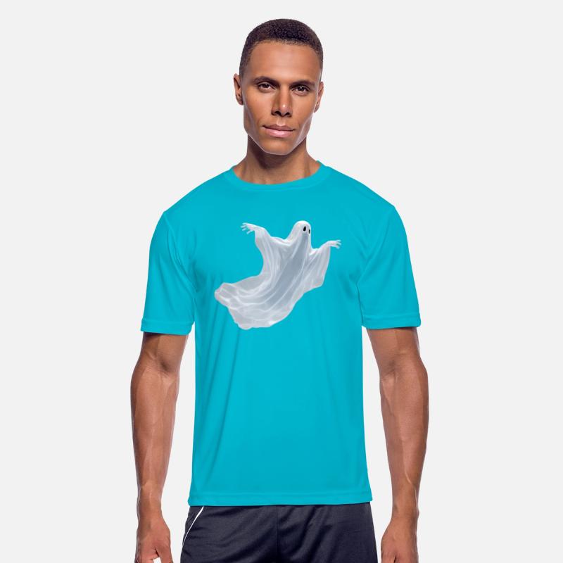 A close-up image of a ghost.