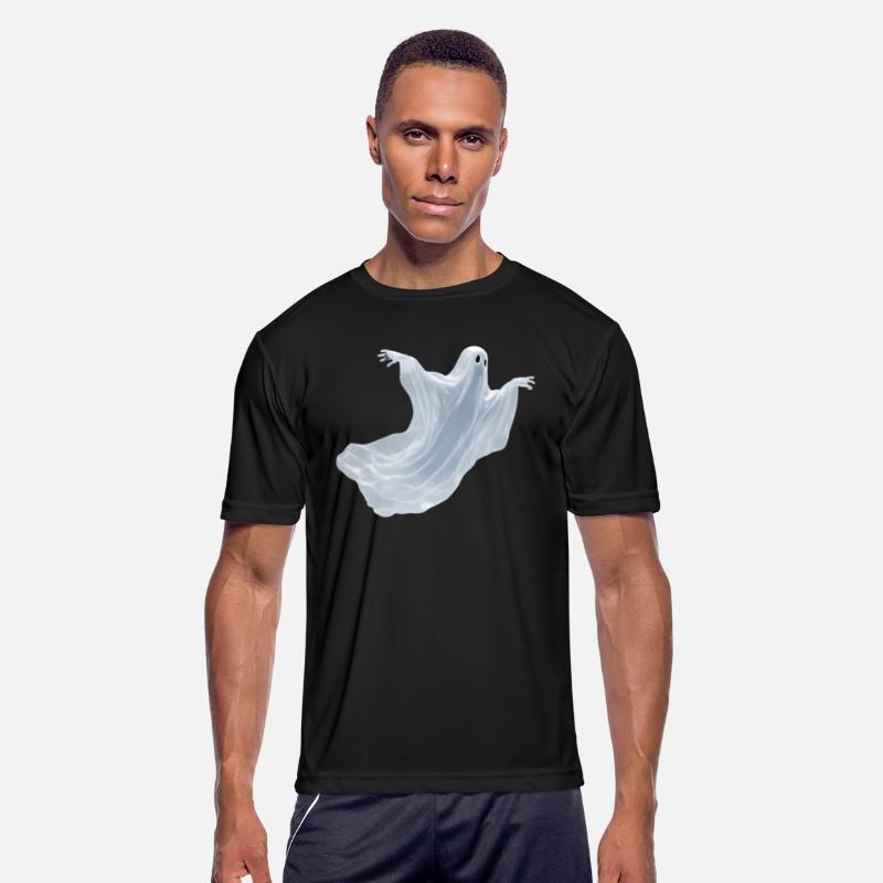 A close-up image of a ghost.