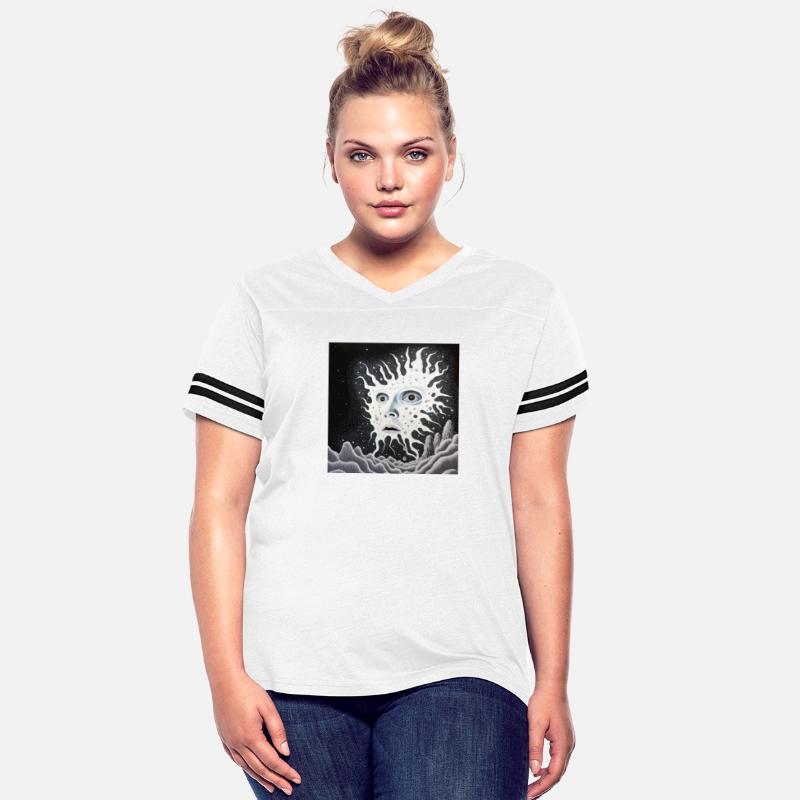 A Painting of a Man s Face in The Sky