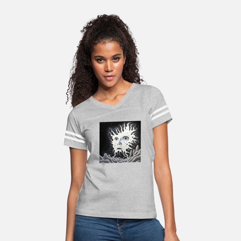 A Painting of a Man s Face in The Sky