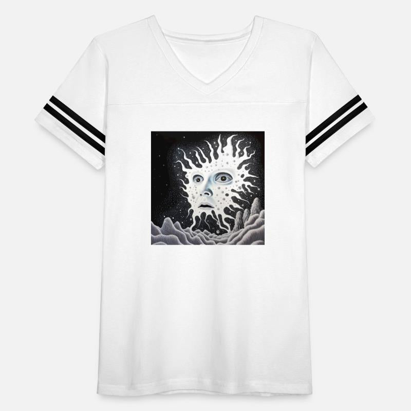 A Painting of a Man s Face in The Sky