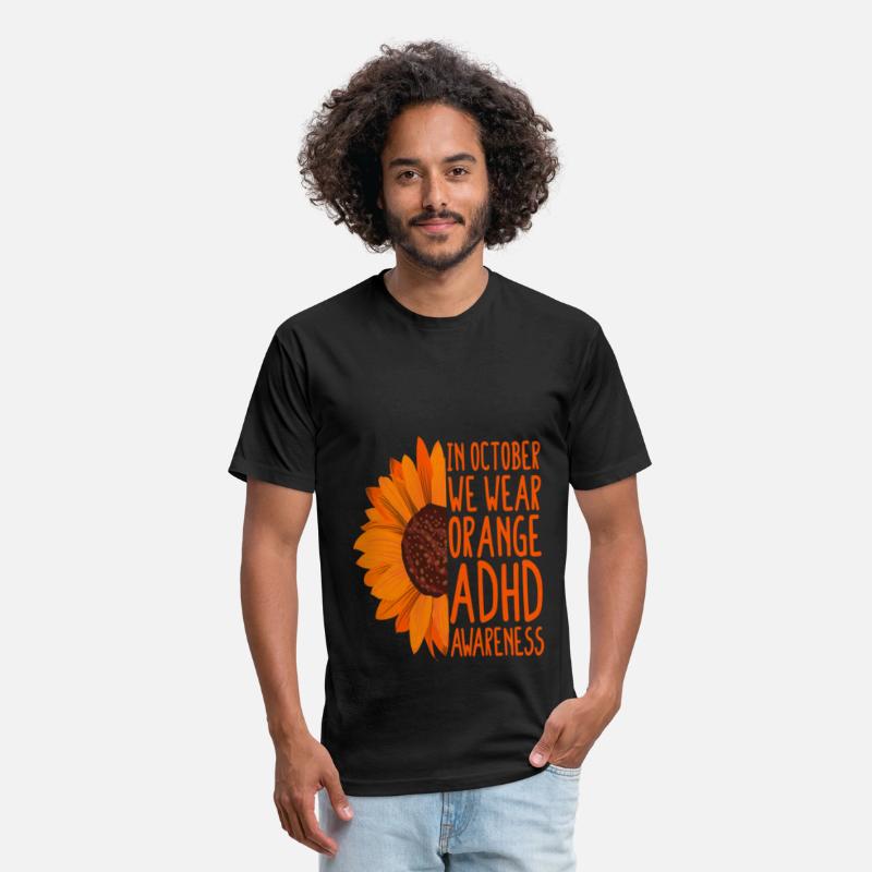 ADHD Awareness Sunflower In October We Wear Orange