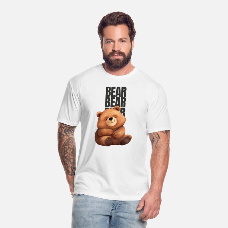 Adorable Cartoon Bear with Playful Expression