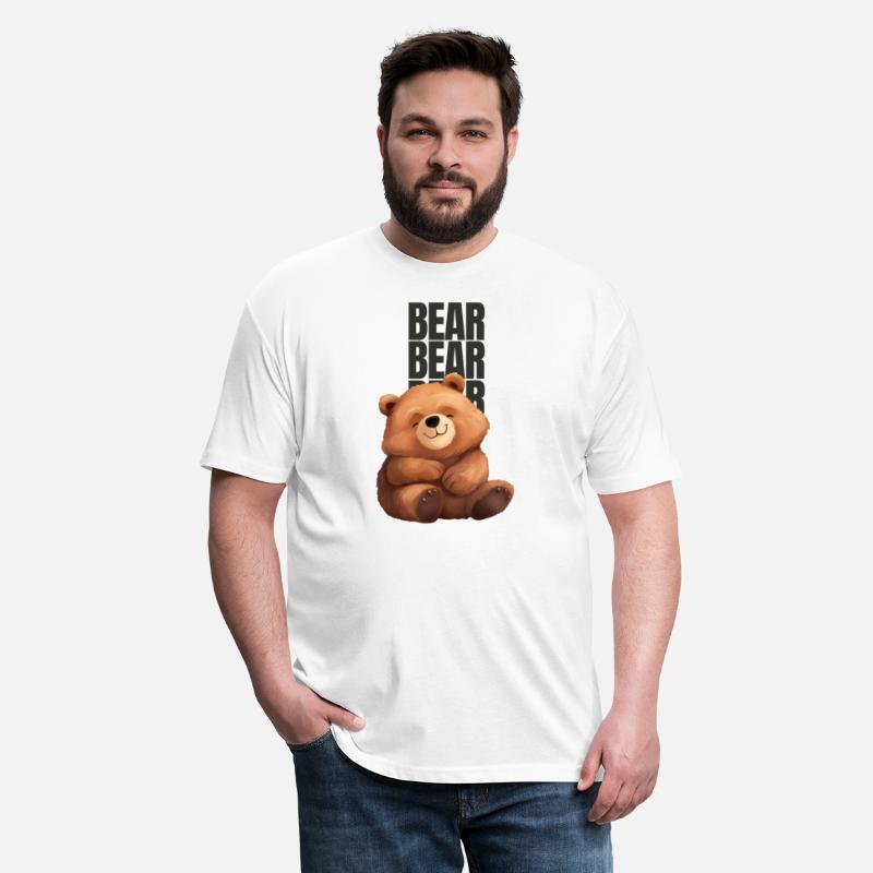Adorable Cartoon Bear with Playful Expression