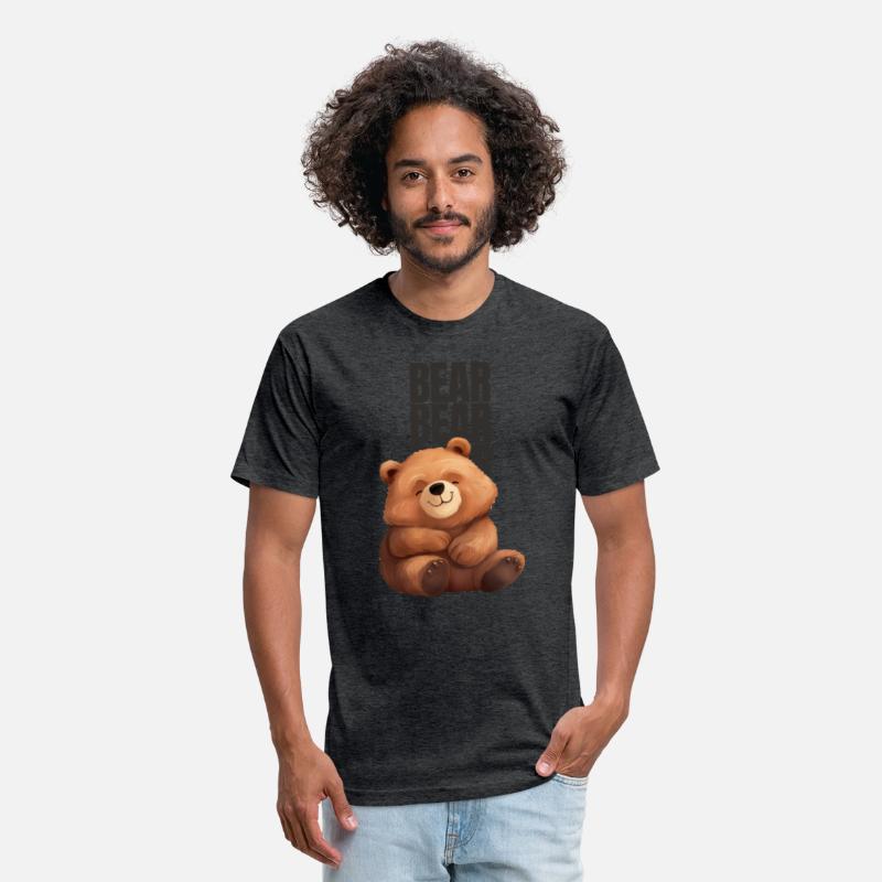 Adorable Cartoon Bear with Playful Expression