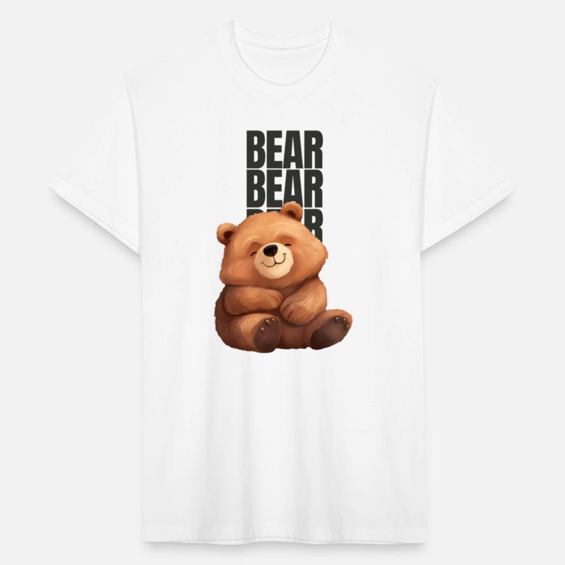 Adorable Cartoon Bear with Playful Expression