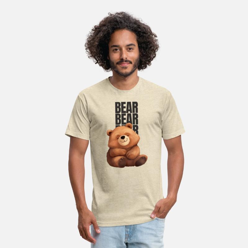 Adorable Cartoon Bear with Playful Expression