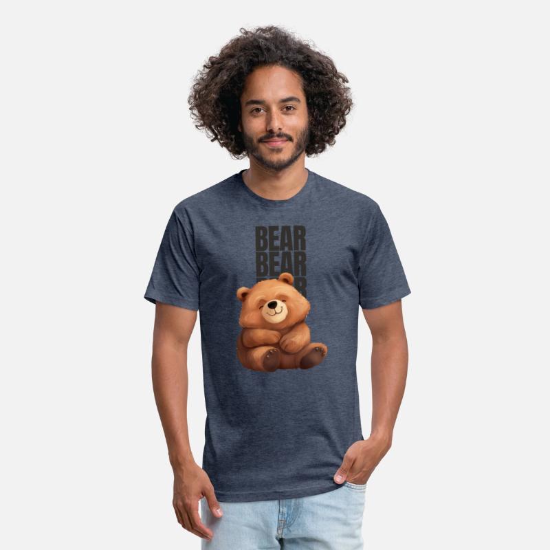 Adorable Cartoon Bear with Playful Expression