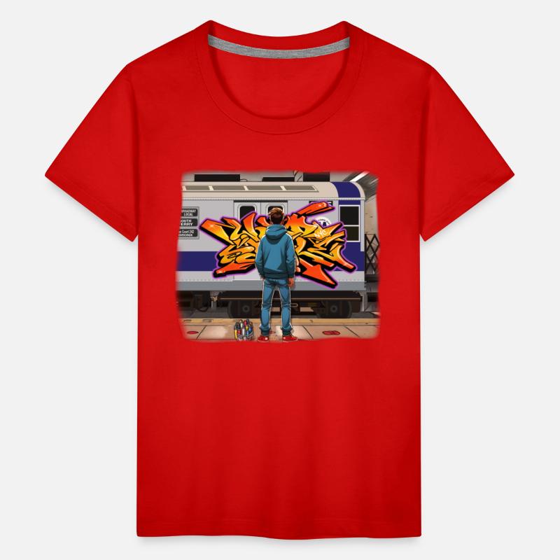 AI Teen in Underground Subway Layup - Faded Border