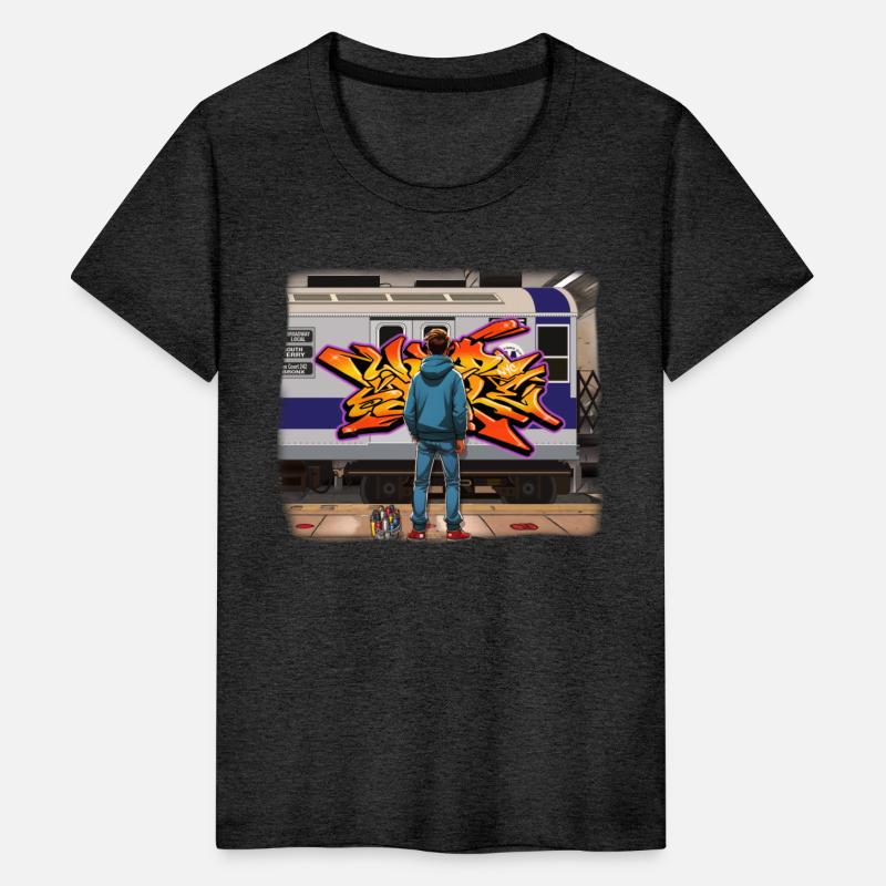 AI Teen in Underground Subway Layup - Faded Border