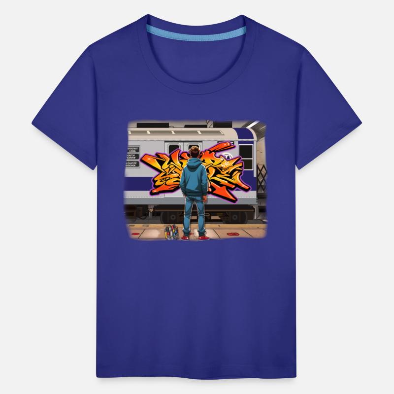 AI Teen in Underground Subway Layup - Faded Border