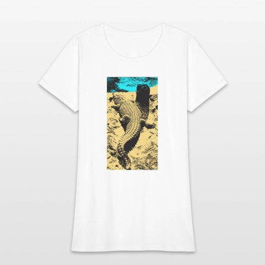 Alligator vintage art Colored