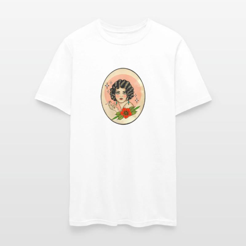 American Traditional Tattoo Smoking Lady Old Schoo