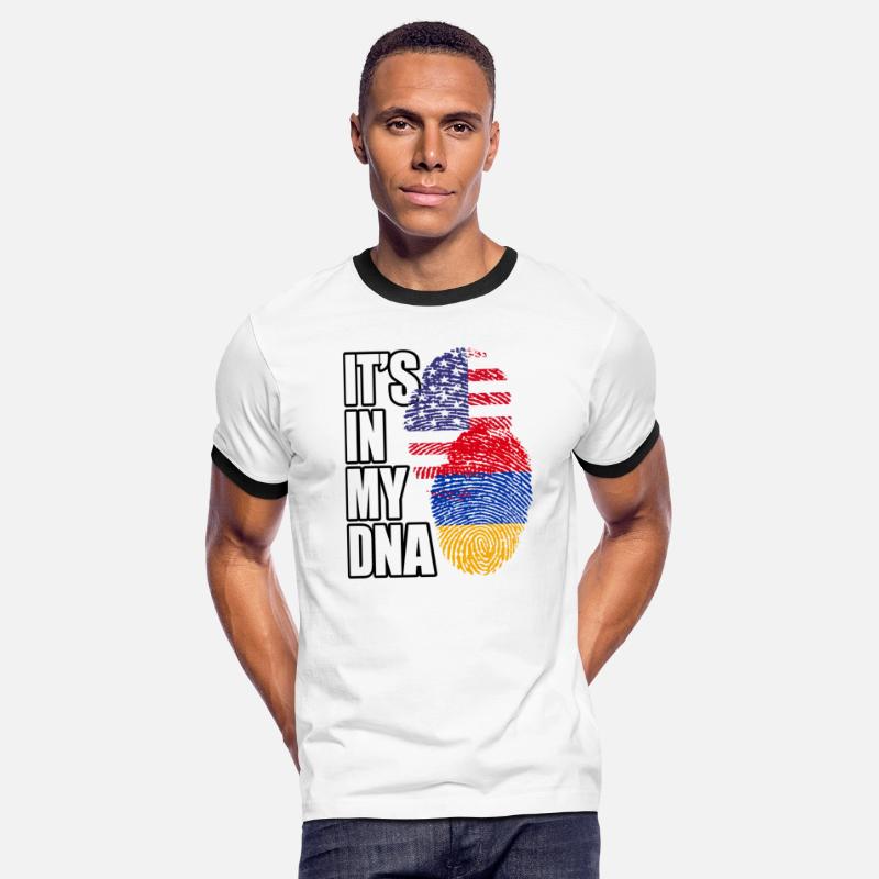 Armenian And American Mix Heritage DNA Flag
