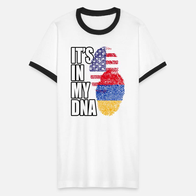 Armenian And American Mix Heritage DNA Flag