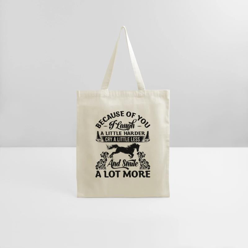 BECAUSE OF YOU I laugh A LITTLE HARDER CRY black