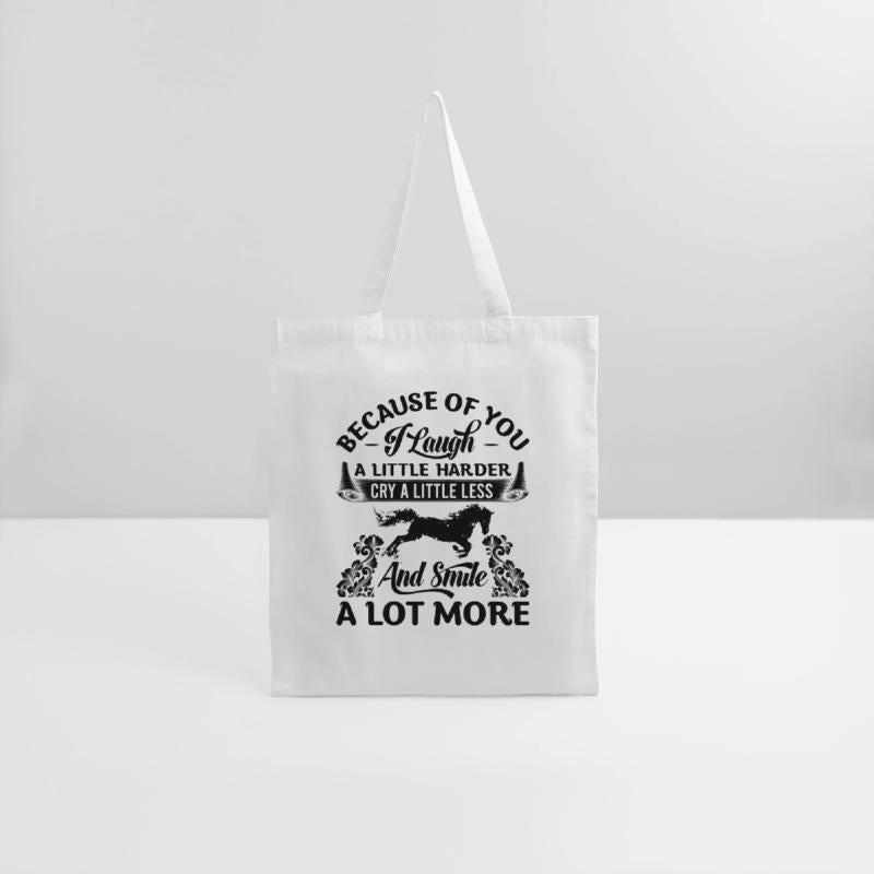 BECAUSE OF YOU I laugh A LITTLE HARDER CRY black