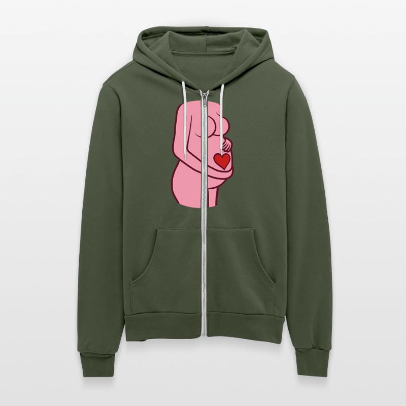 belly heart pregnant woman