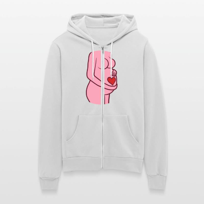 belly heart pregnant woman