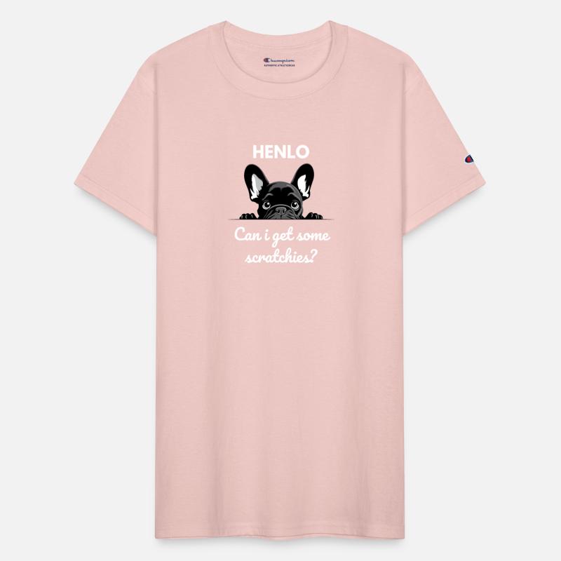 Black French Bulldog asking to be pet - "HENLO Can