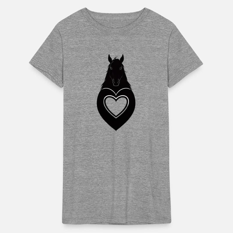 Black horse with a heart