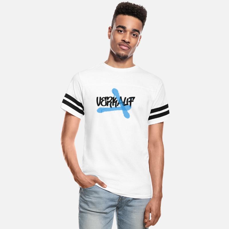 Bold “VERKAUF” Graffiti Style with Blue Brush Stro