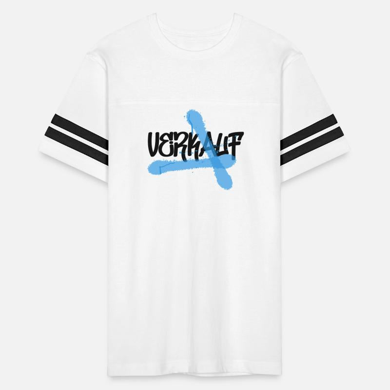 Bold “VERKAUF” Graffiti Style with Blue Brush Stro