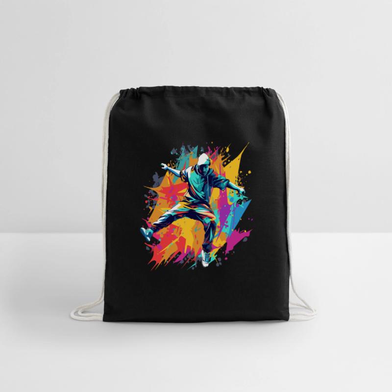 Breakdancer's Elegance in Motion Colorful