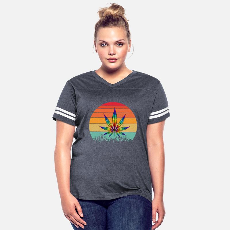 Cannabis Leaf in Retro Look