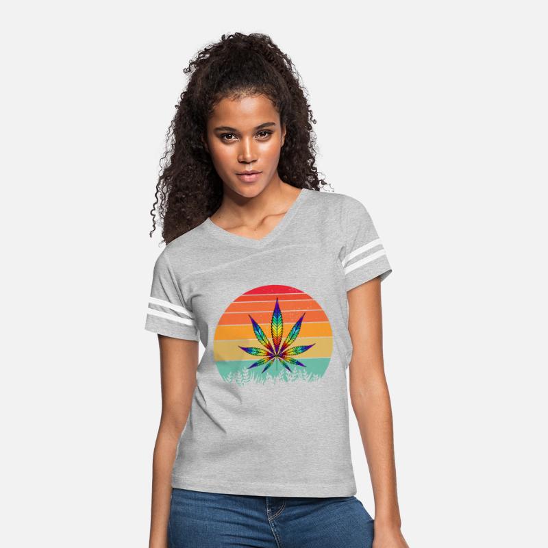 Cannabis Leaf in Retro Look