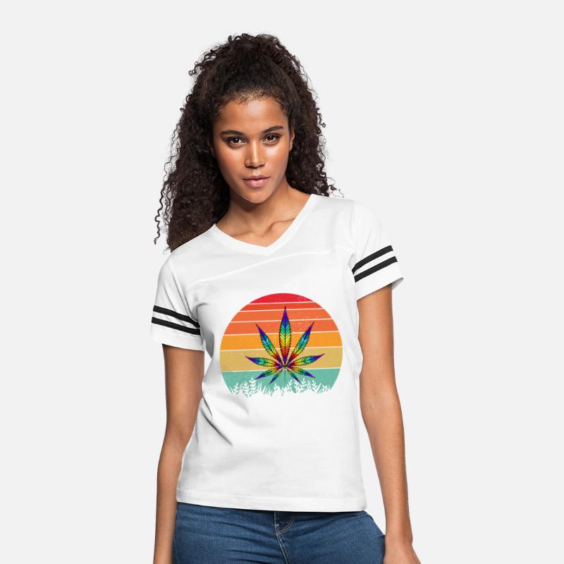 Cannabis Leaf in Retro Look